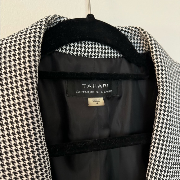 Tahari Houndstooth Blazer Size 4 - Picture 5 of 7
